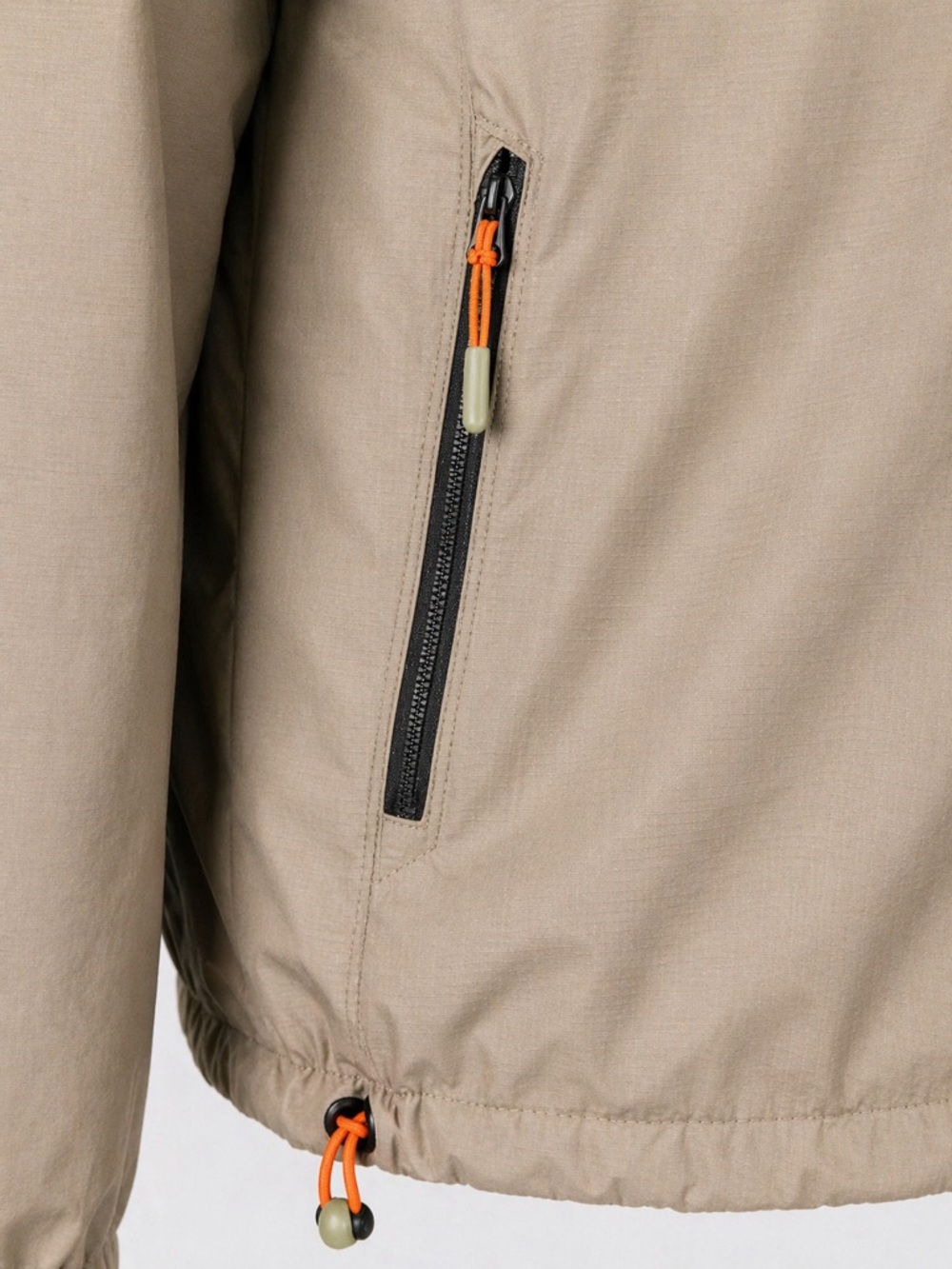 NWT Ozark Trail Windbreaker Jacket L Taupe Hooded Lightweight - Picture 5 of 14